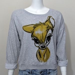 Disney gray Bambi sweater